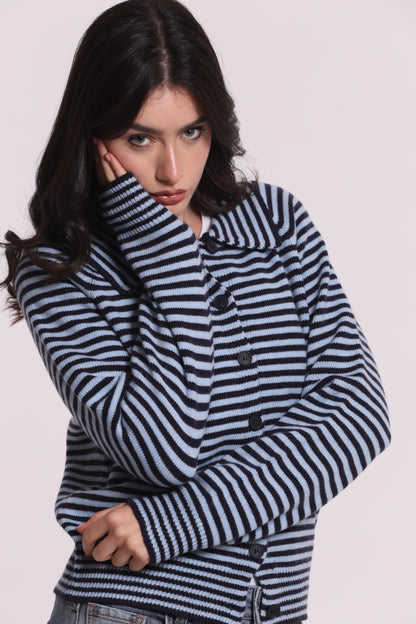 MAGLIA CARDIGAN A RIGHE
