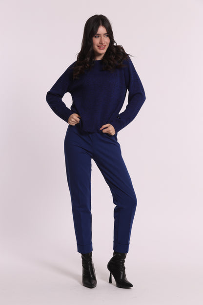 MAGLIA MELANGE CON COLLO REMOVIBILE