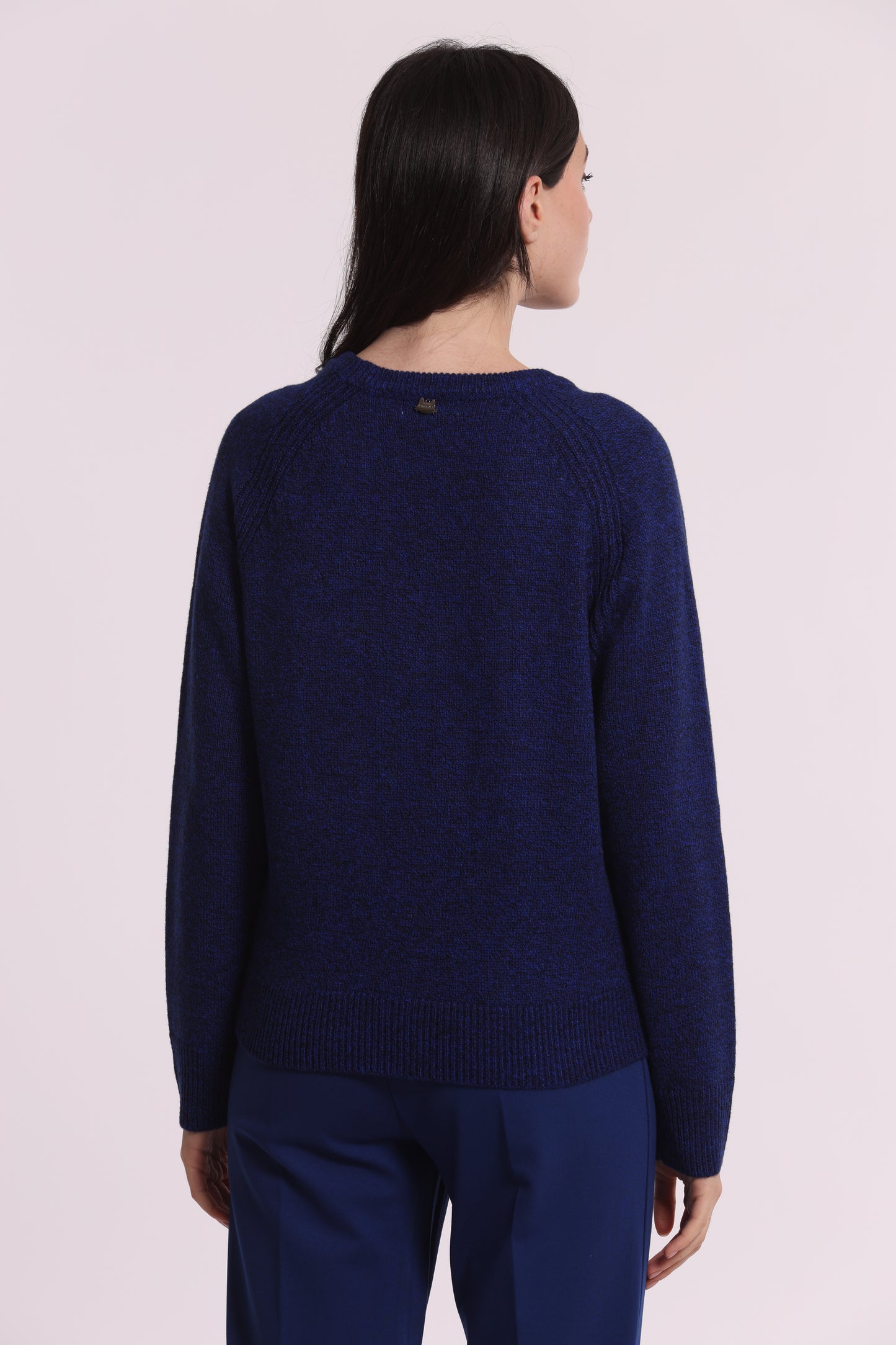 MAGLIA MELANGE CON COLLO REMOVIBILE