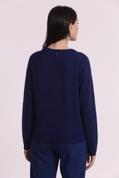 MAGLIA MELANGE CON COLLO REMOVIBILE