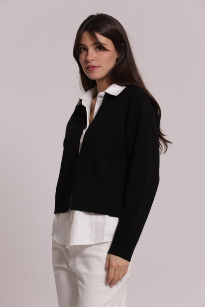 MAGLIA CON FINTA CAMICIA