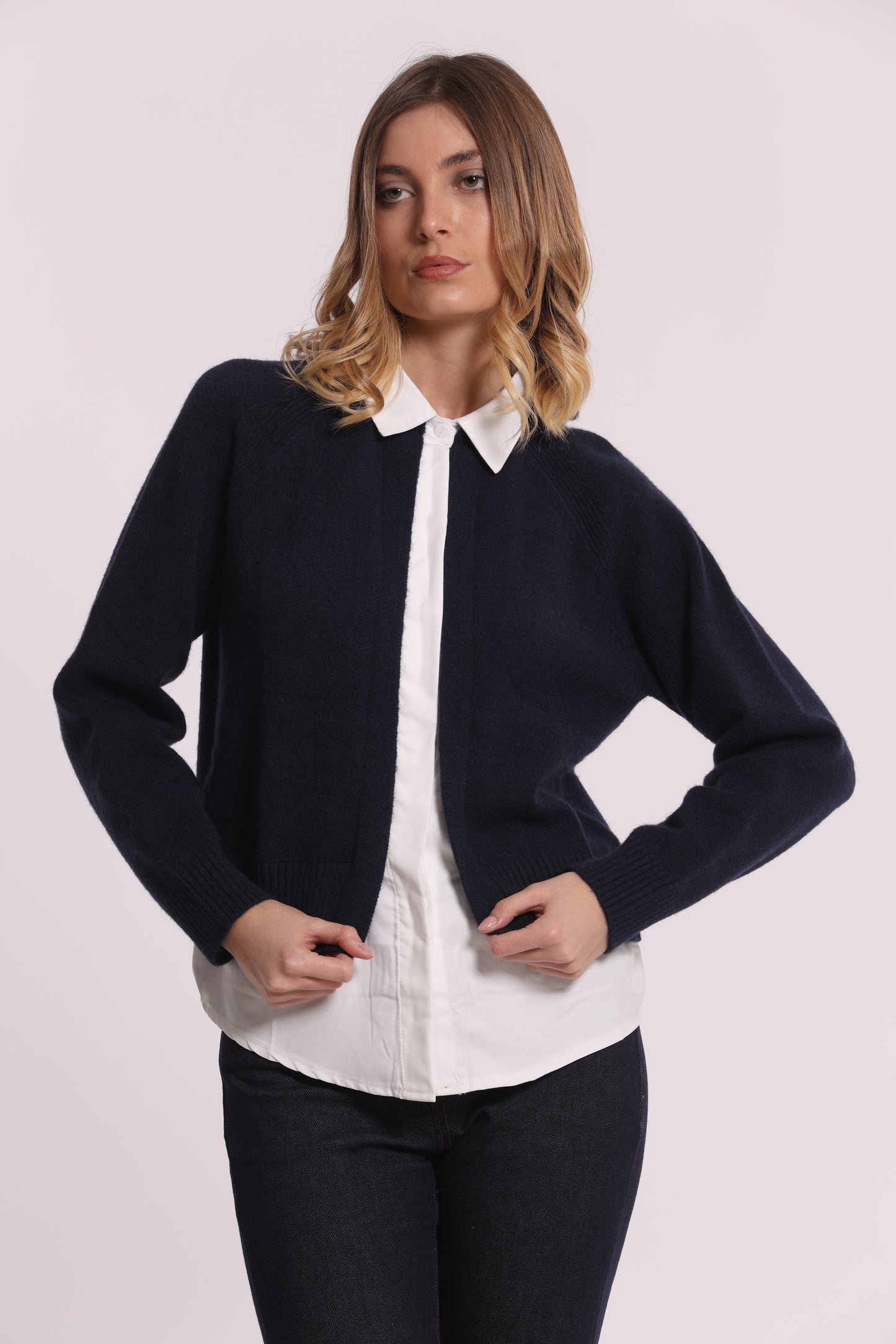 MAGLIA CON FINTA CAMICIA