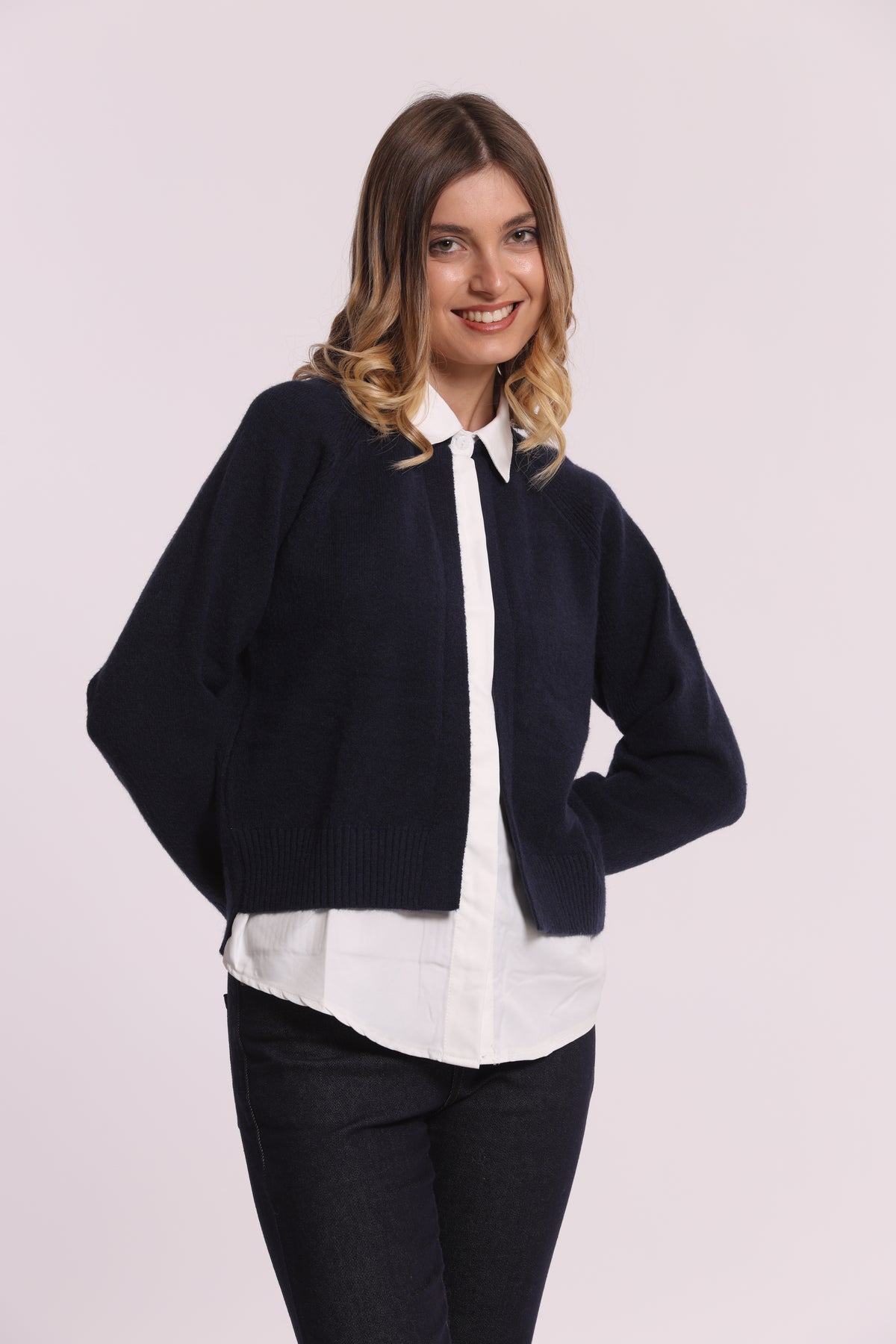 MAGLIA CON FINTA CAMICIA