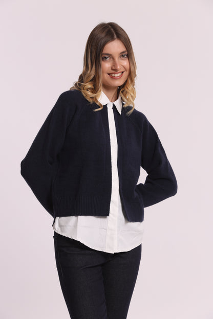MAGLIA CON FINTA CAMICIA