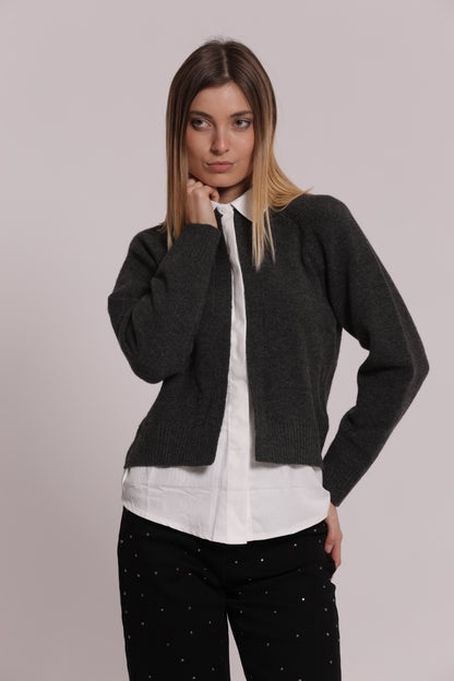 MAGLIA CON FINTA CAMICIA