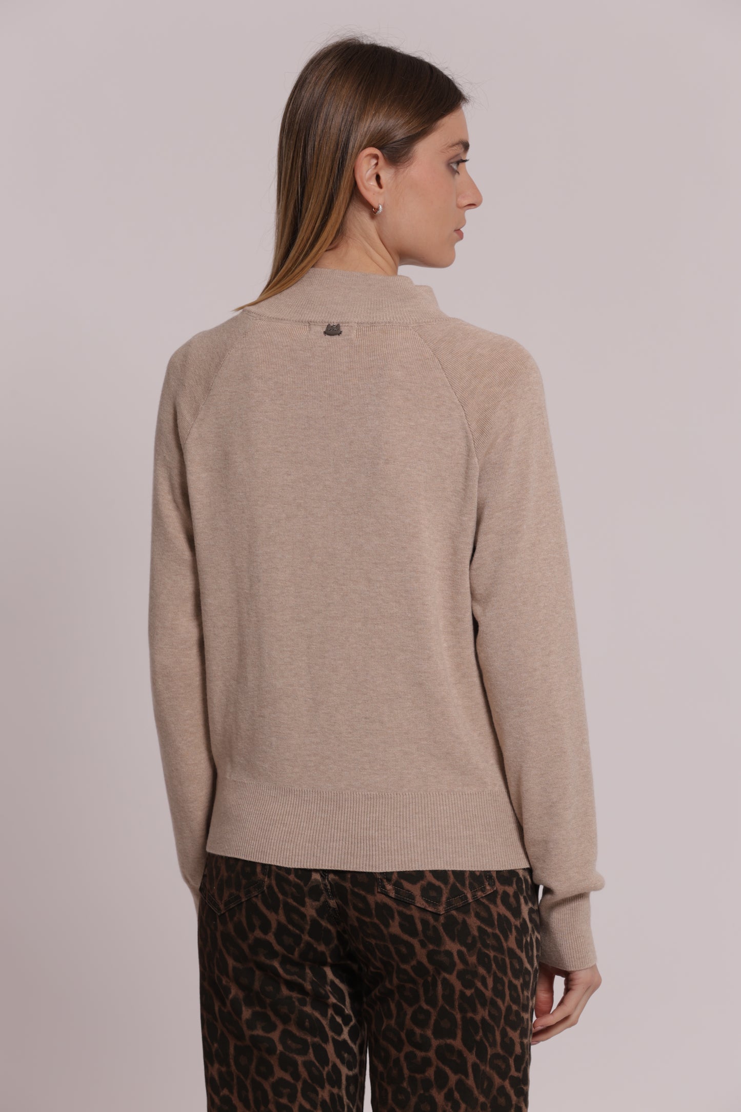 MAGLIA CARDIGAN LUPETTO CON TASCHE