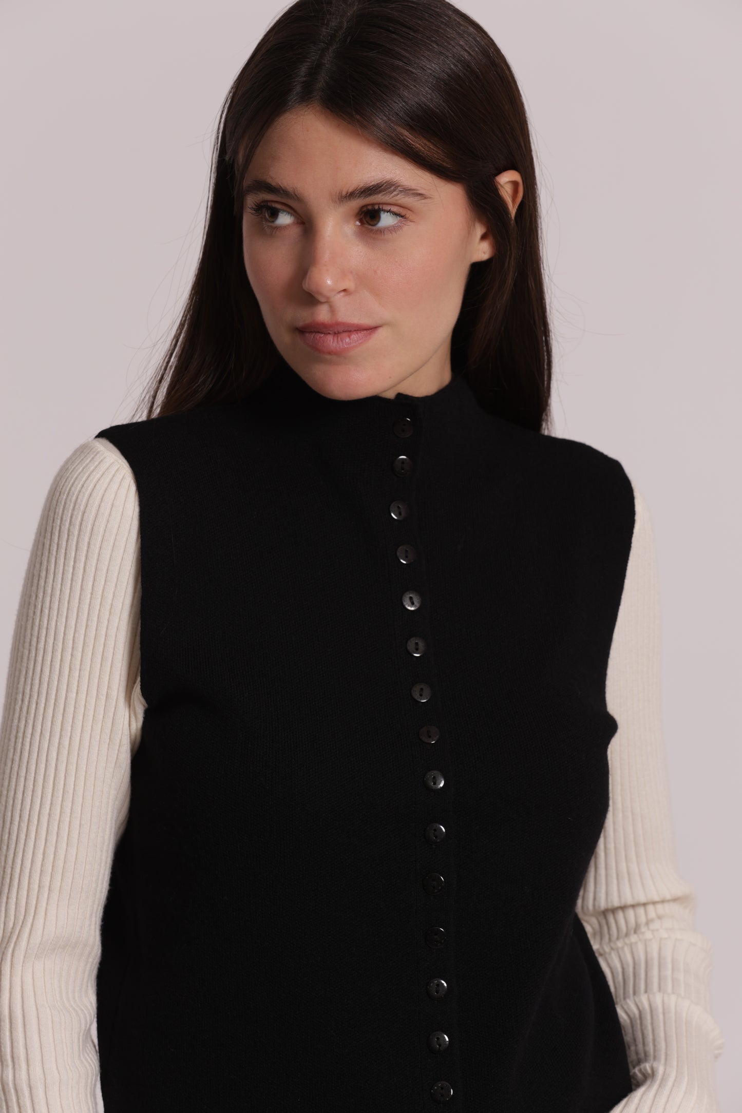MAGLIA CARDIGAN SMANICATO