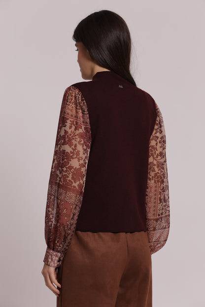 MAGLIA CARDIGAN SMANICATO