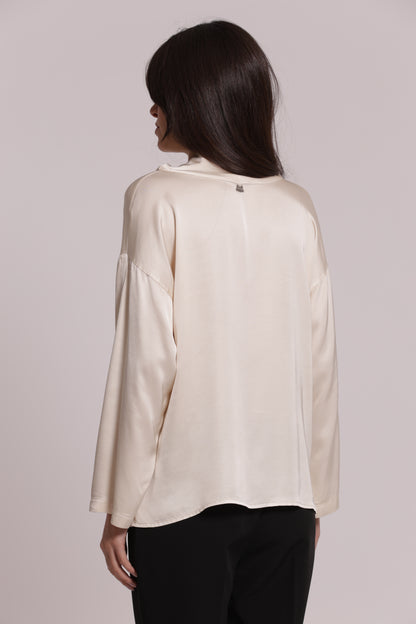 BLUSA OVER IN RASO DI VISCOSA