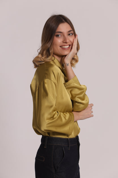 BLUSA OVER IN RASO DI VISCOSA
