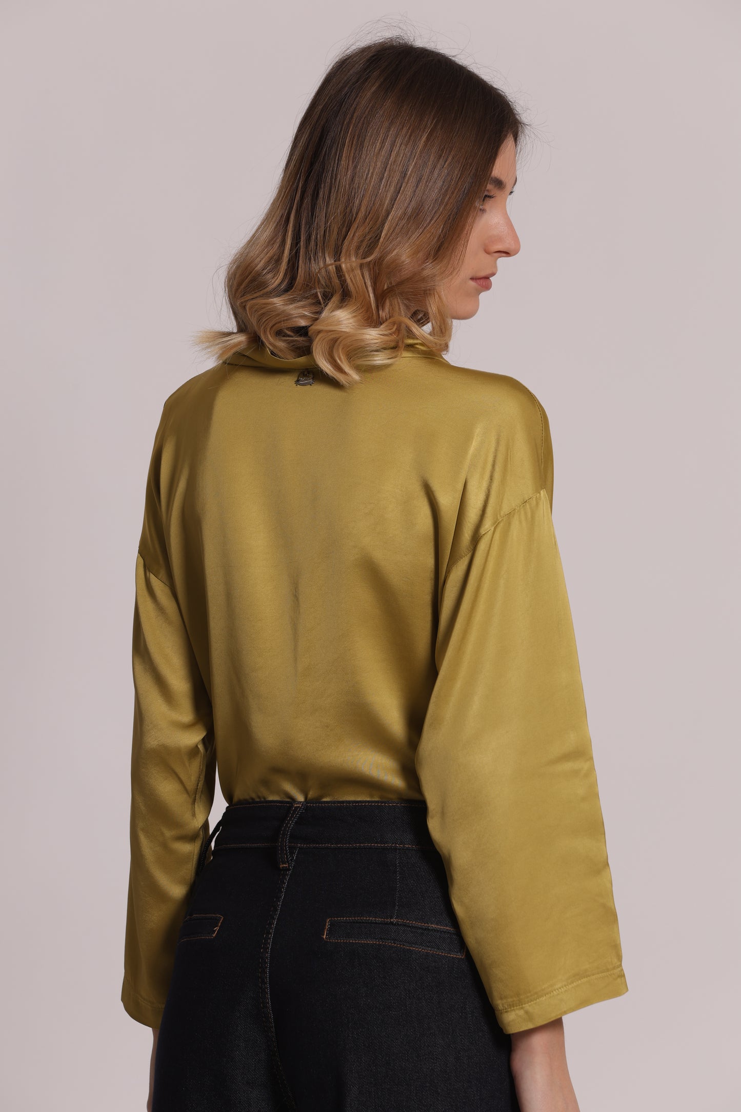 BLUSA OVER IN RASO DI VISCOSA
