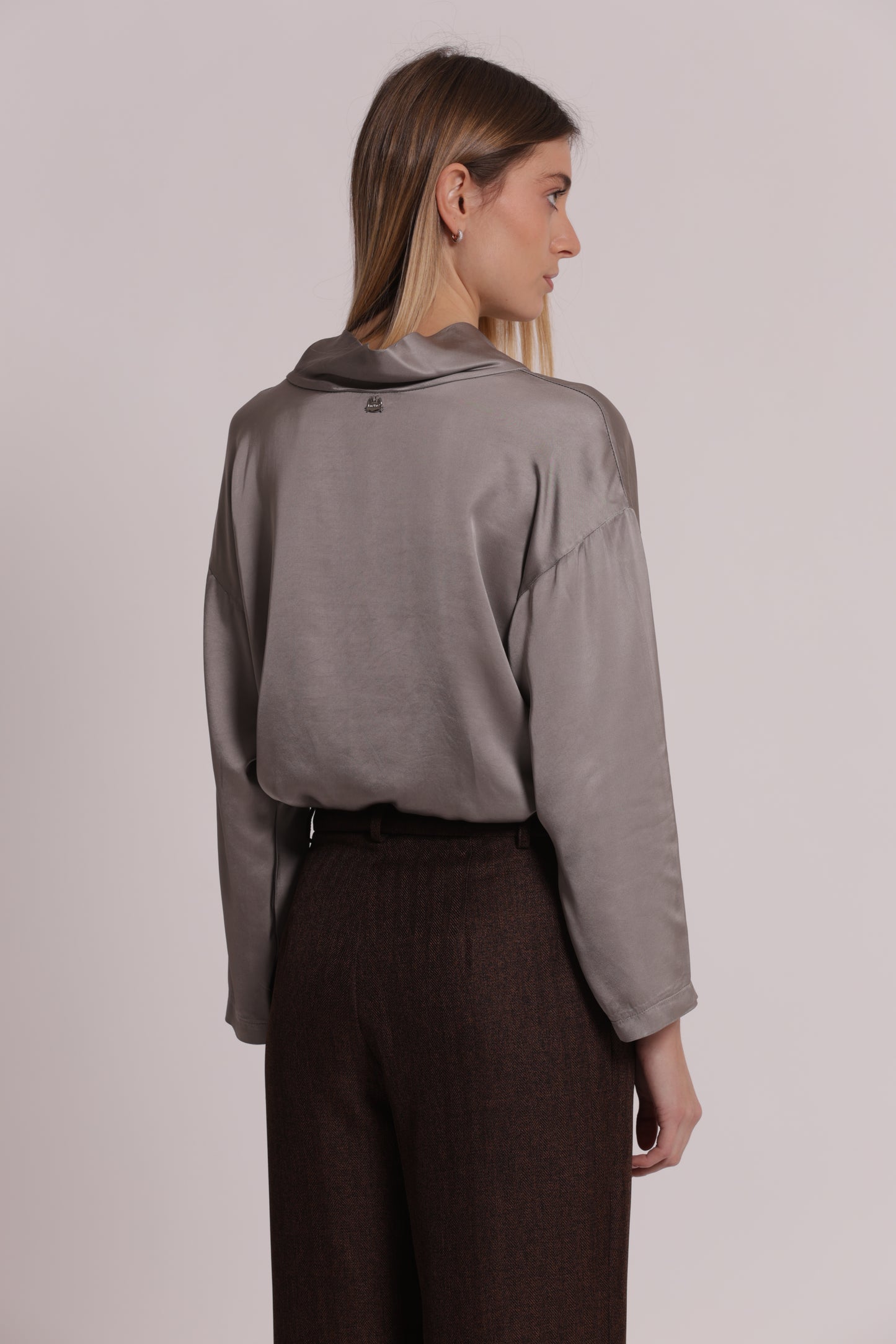 BLUSA OVER IN RASO DI VISCOSA