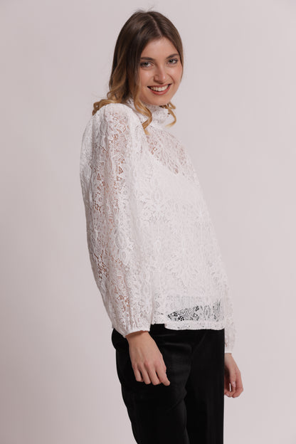 BLUSA IN PIZZO