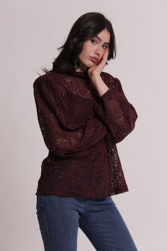 BLUSA IN PIZZO