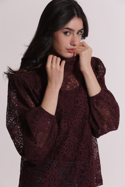 BLUSA IN PIZZO