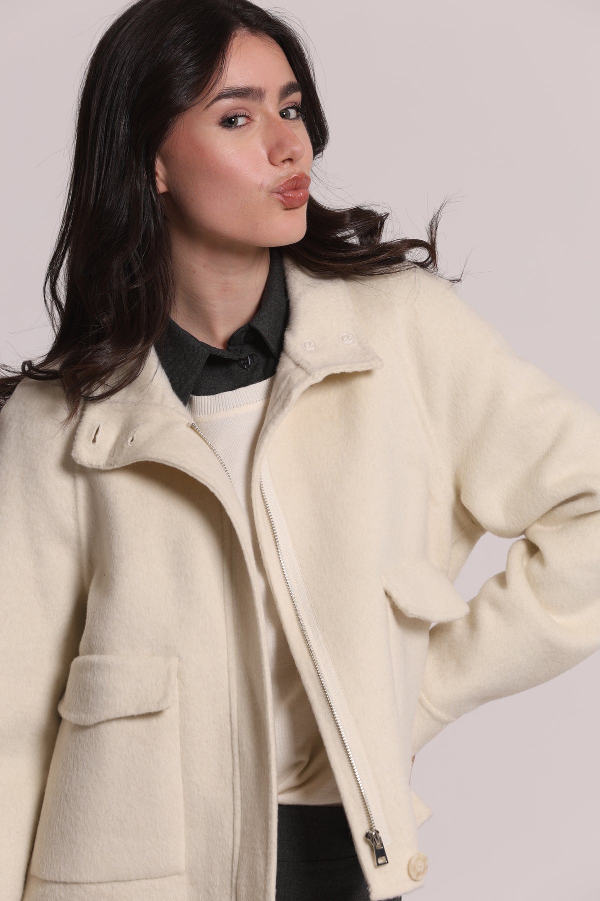 CAPPOTTO CORTO CON ZIP