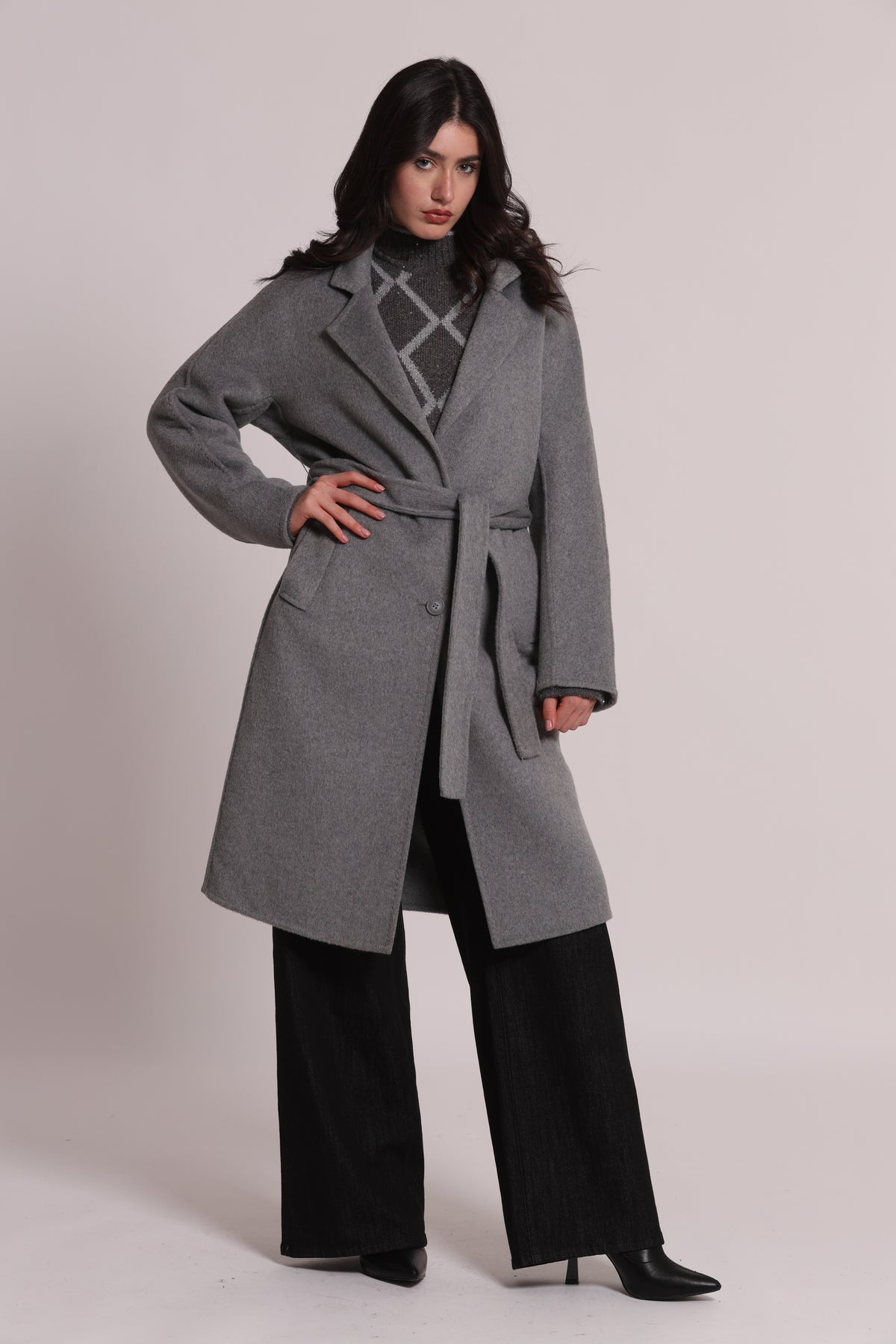 CAPPOTTO LUNGO CON CINTURA