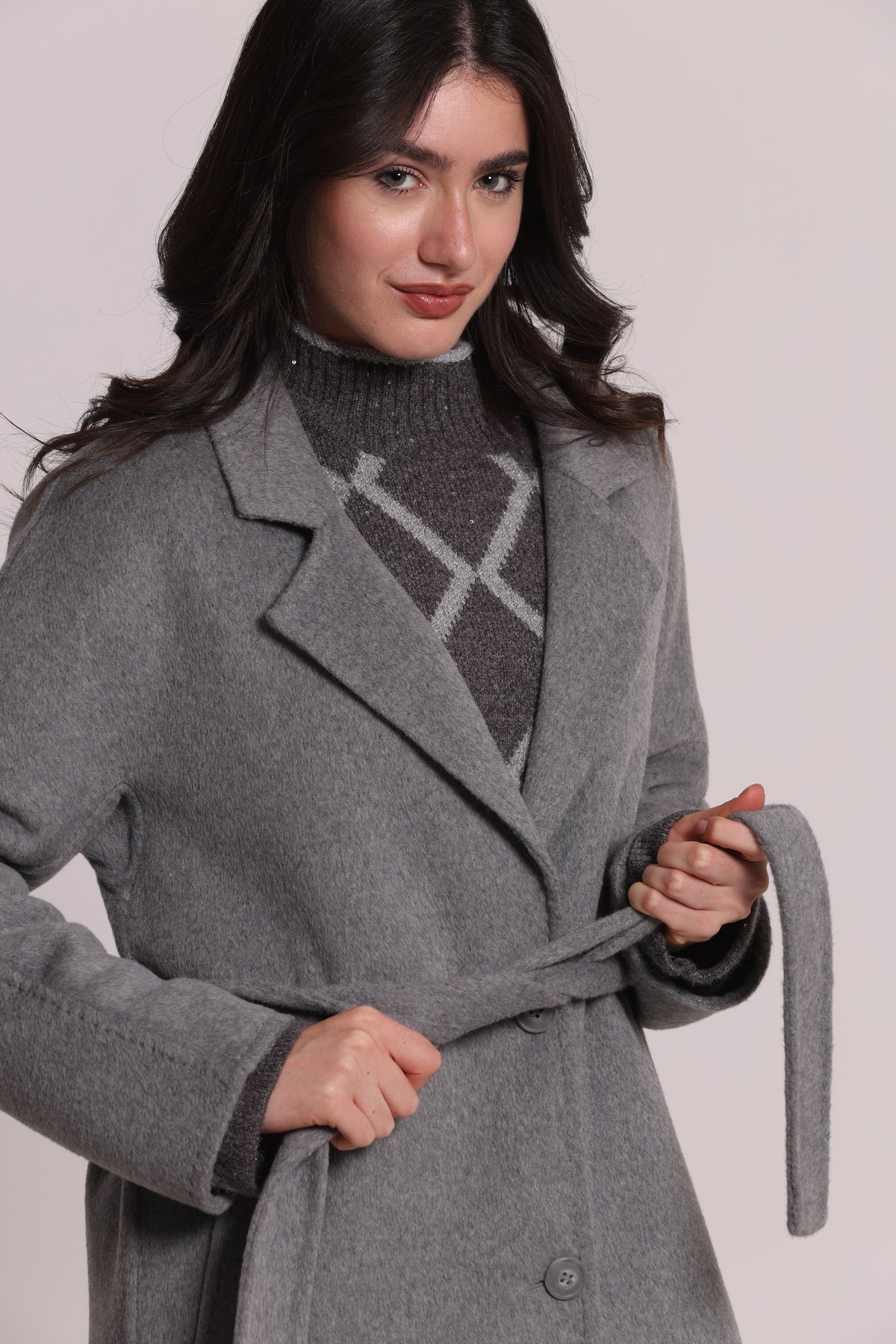 CAPPOTTO LUNGO CON CINTURA
