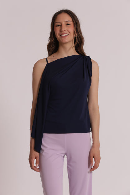 BLUSA CON SPALLA SCESA