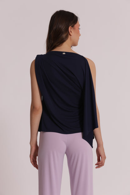 BLUSA CON SPALLA SCESA