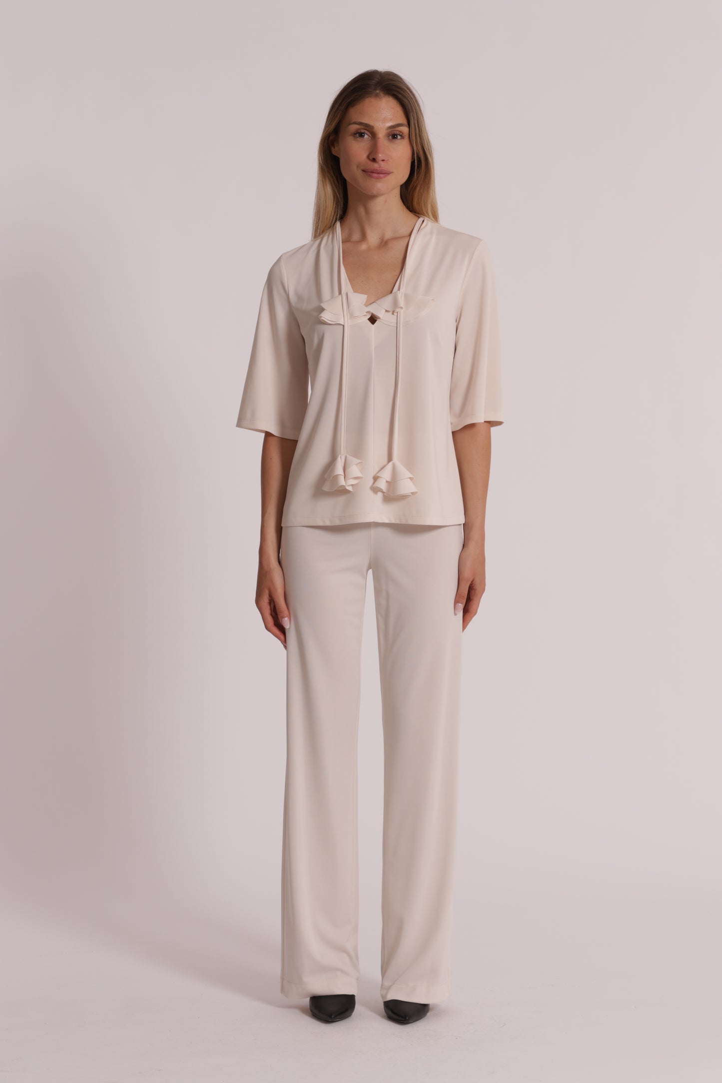 PANTALONE PALAZZO CON ELASTICO IN VITA