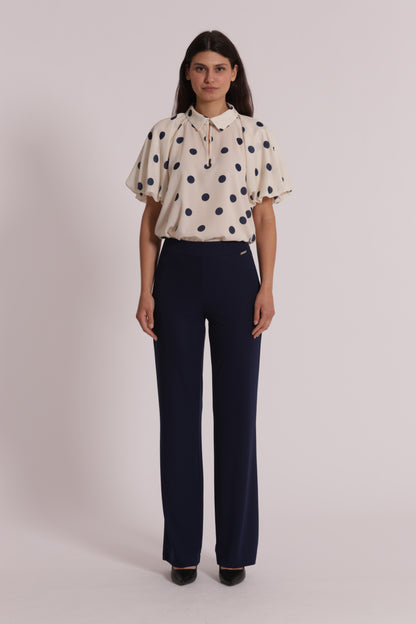 PANTALONE PALAZZO CON ELASTICO IN VITA