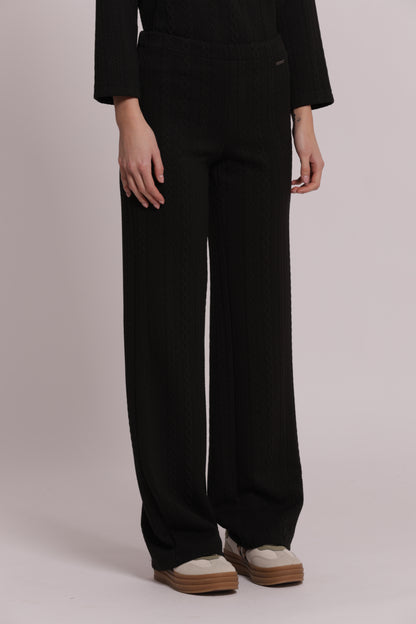 PANTALONE IN PUNTO MILANO CON TRECCIA