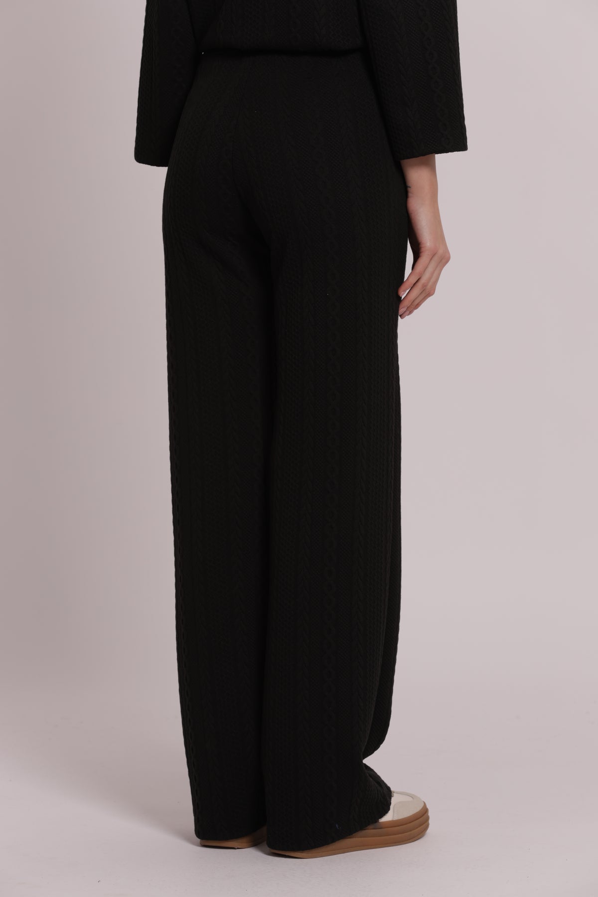 PANTALONE IN PUNTO MILANO CON TRECCIA