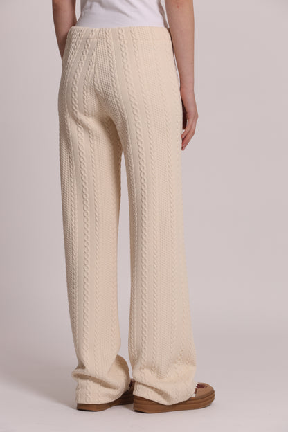 PANTALONE IN PUNTO MILANO CON TRECCIA