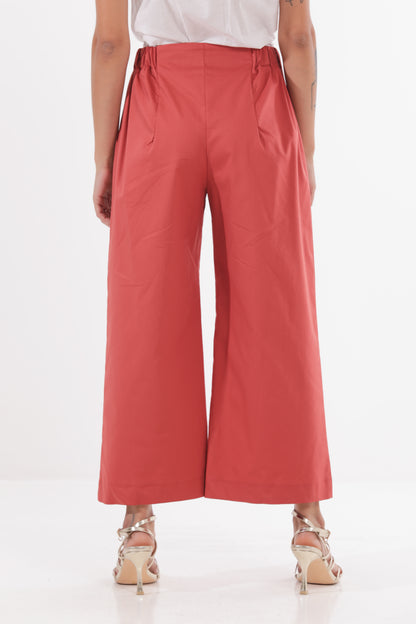 PANTALONE CROPPED CON ELASTICO AI LATI