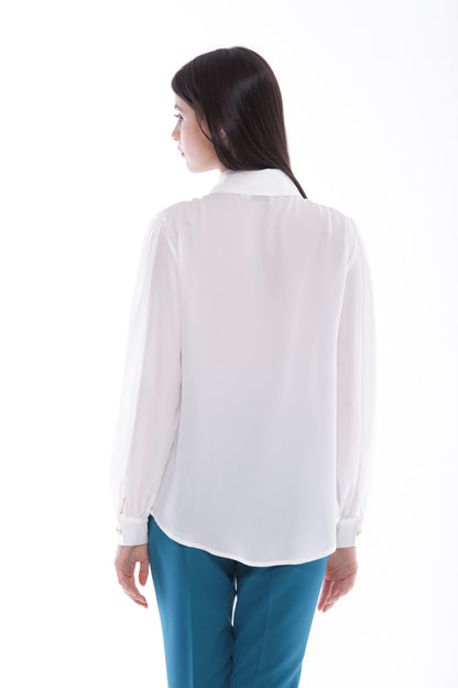 BLUSA CON BOTTONI IN GEORGETTE