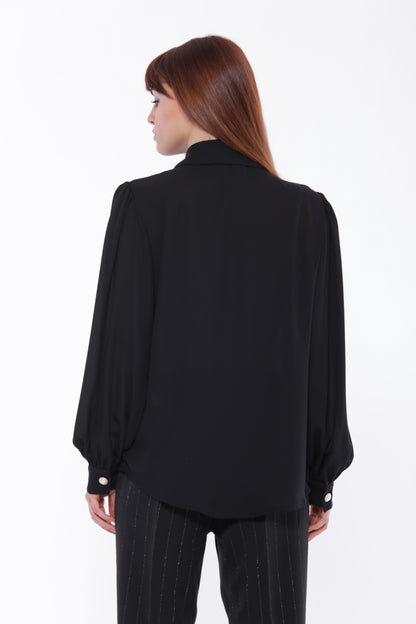 BLUSA CON BOTTONI IN GEORGETTE