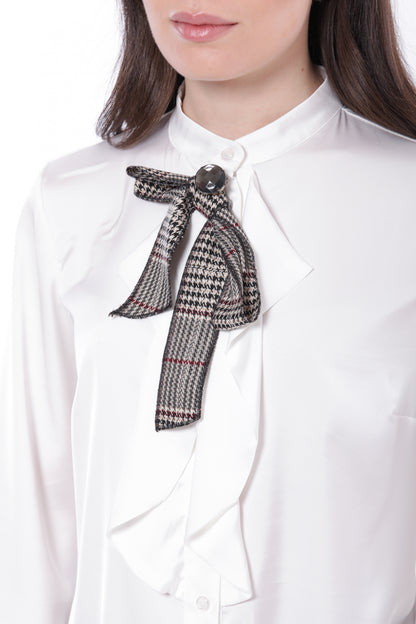 CAMICIA CON CHABOD E FIOCCO REMOVIBILE PRINCIPE DI GALLES