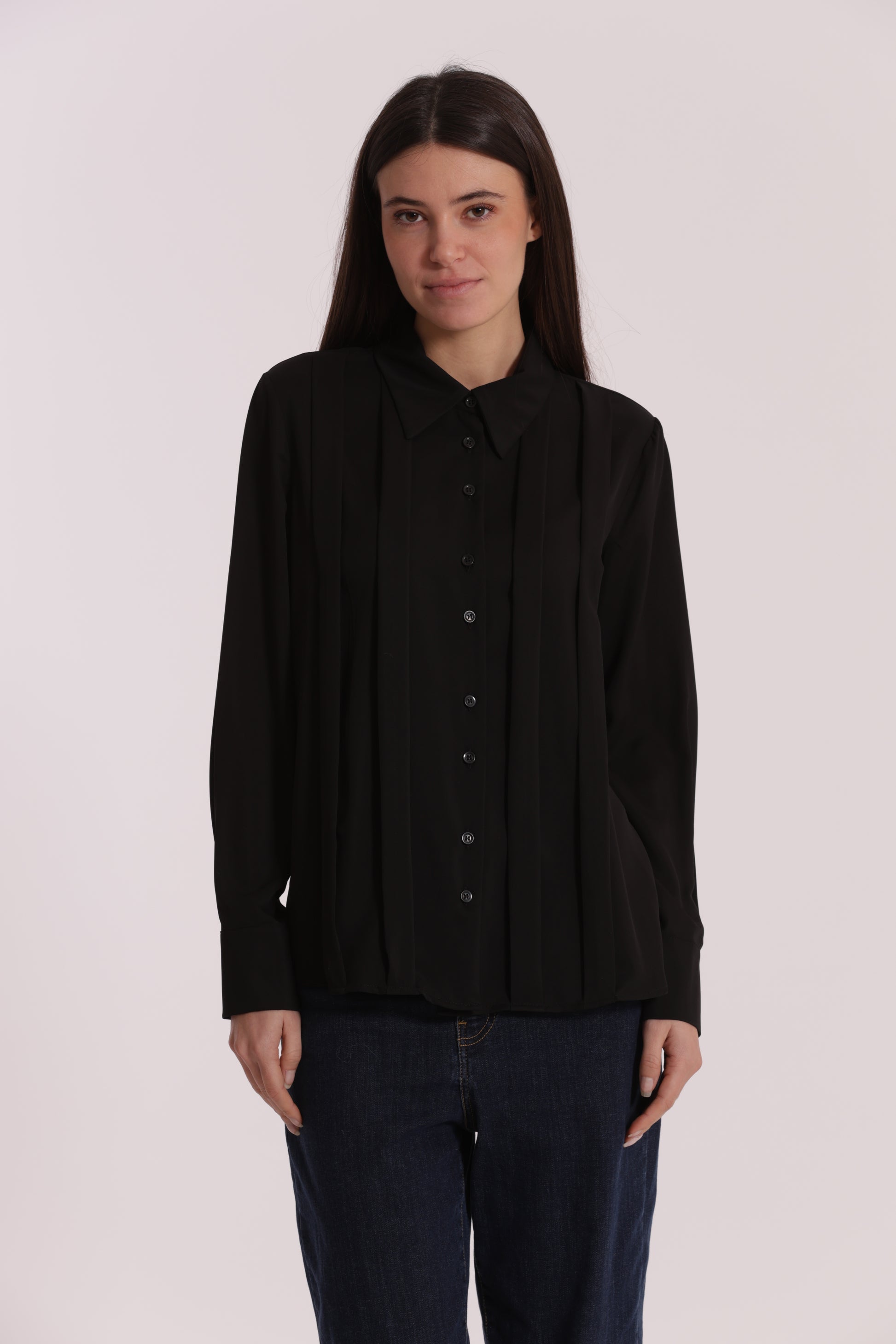 CAMICIA IN SOLTON CON PIEGHE