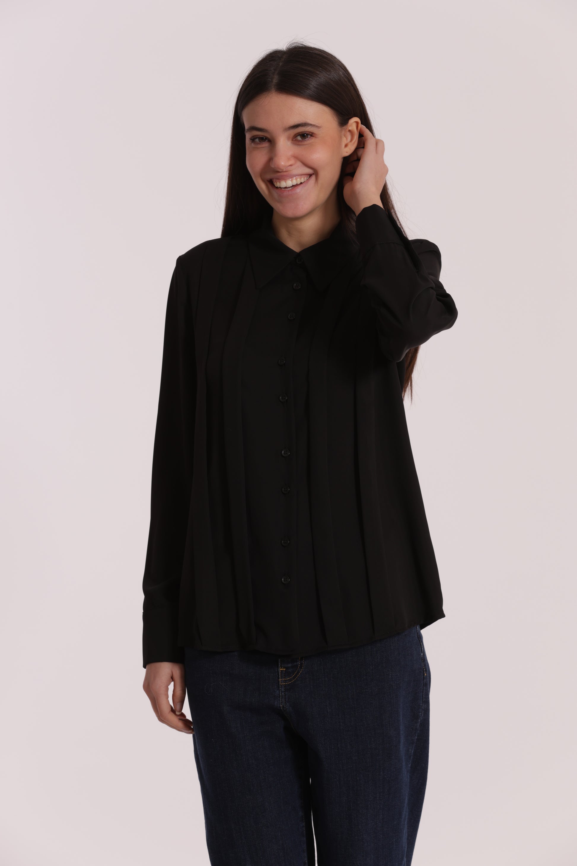 CAMICIA IN SOLTON CON PIEGHE