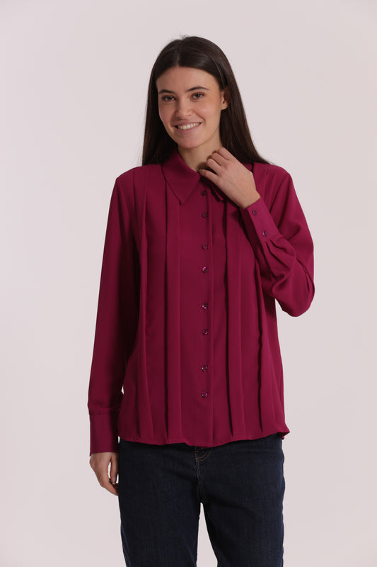 CAMICIA IN SOLTON CON PIEGHE