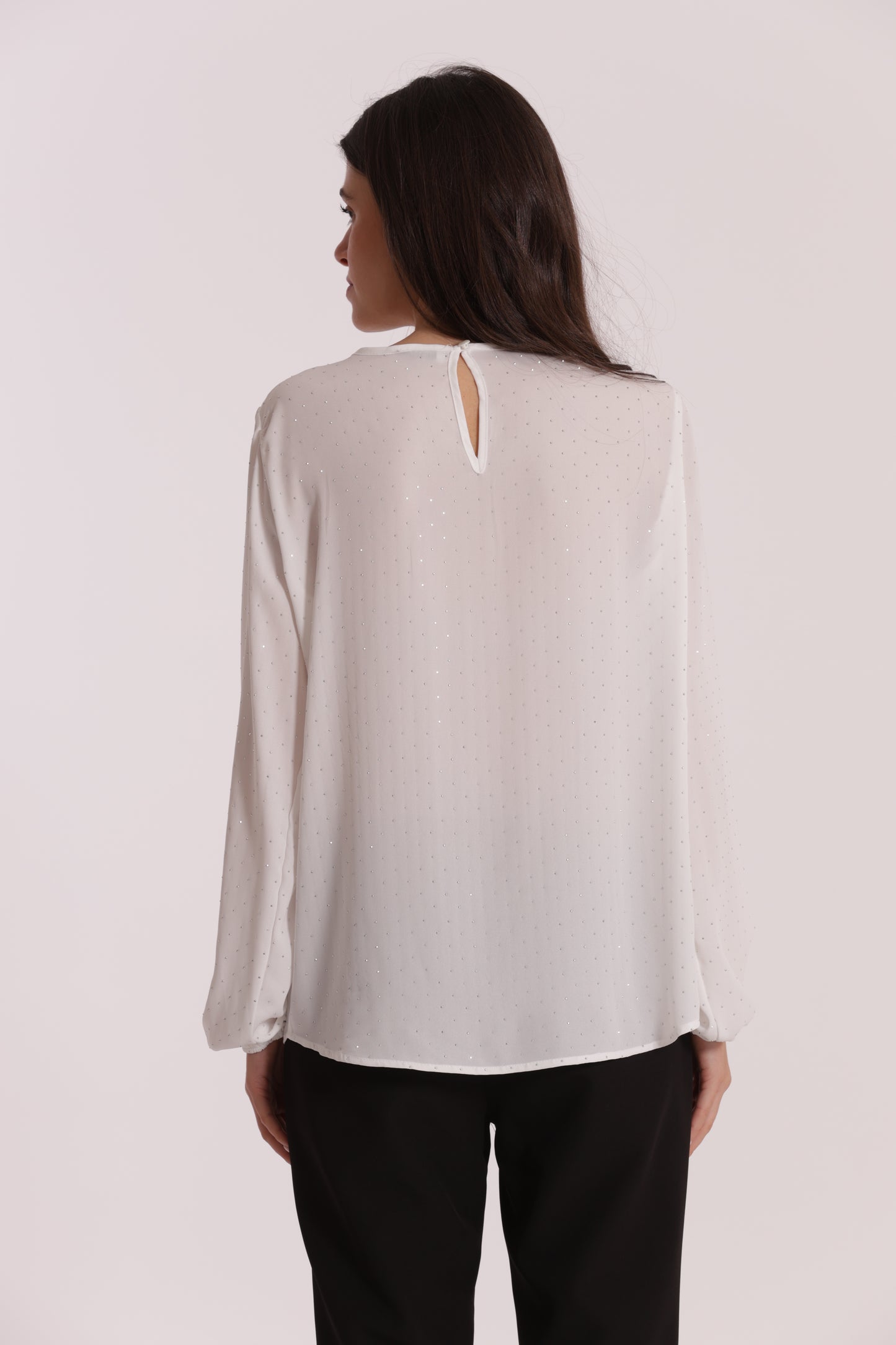 BLUSA IN GEORGETTE CON STRASS