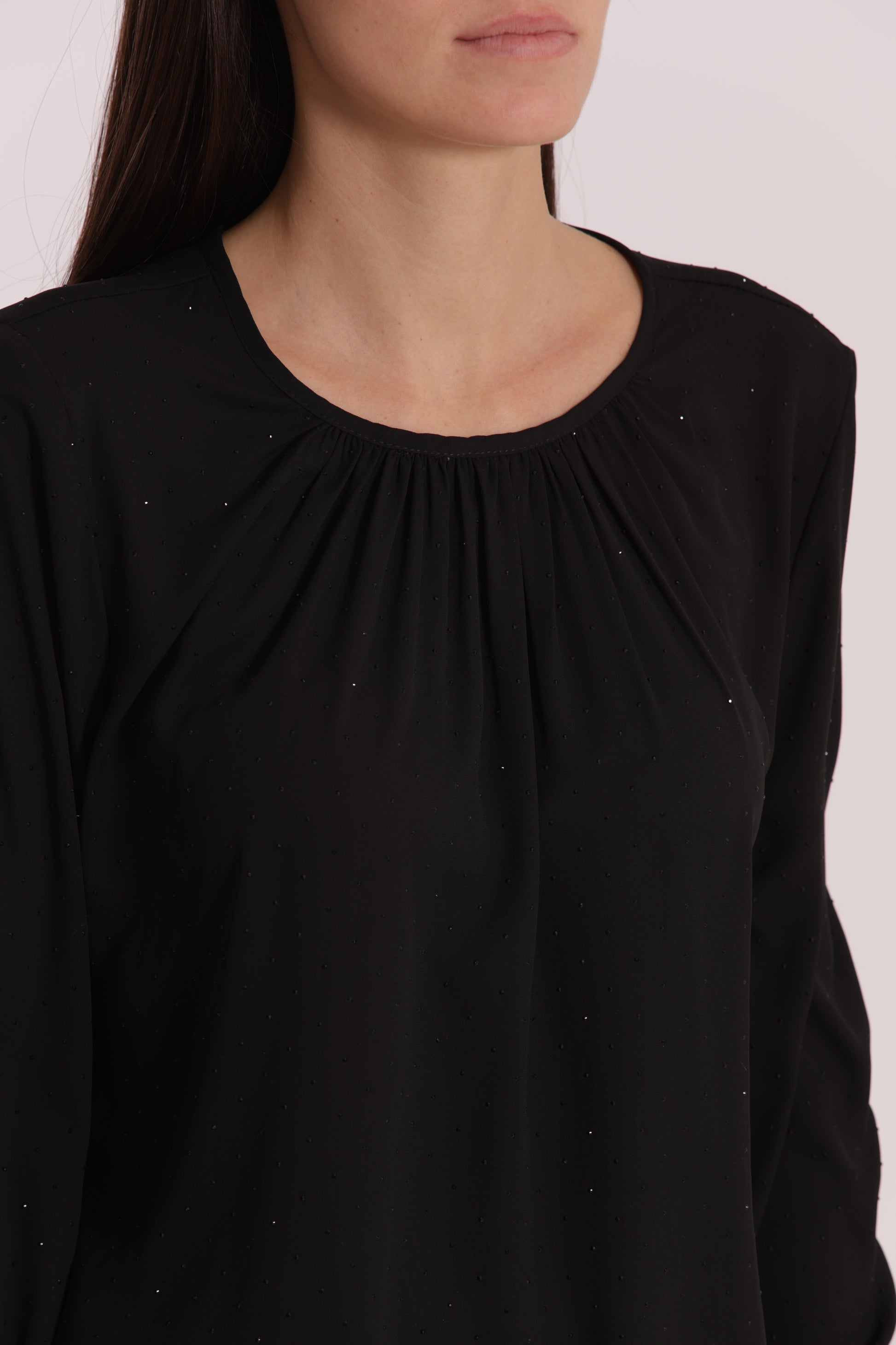 BLUSA IN GEORGETTE CON STRASS
