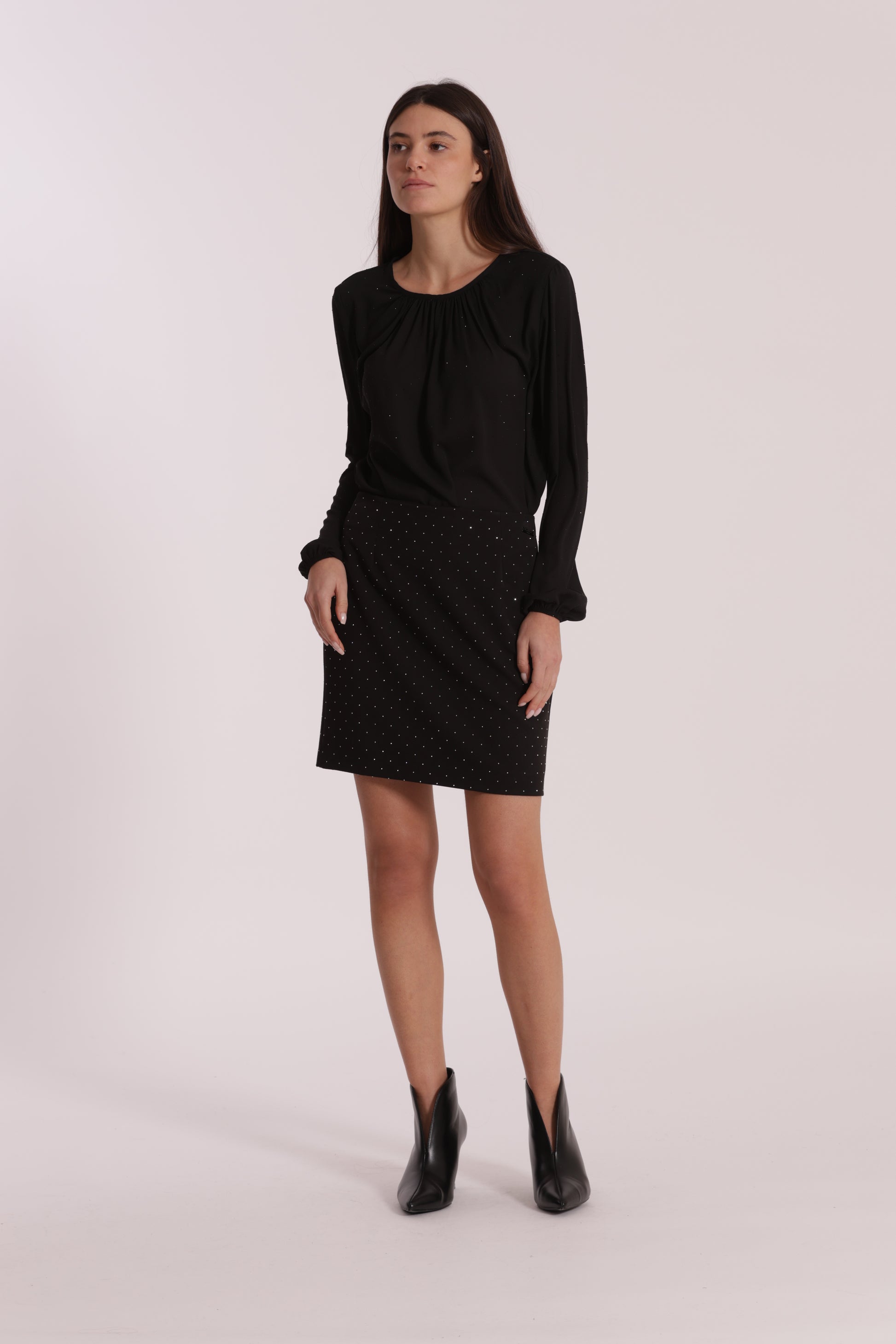 BLUSA IN GEORGETTE CON STRASS