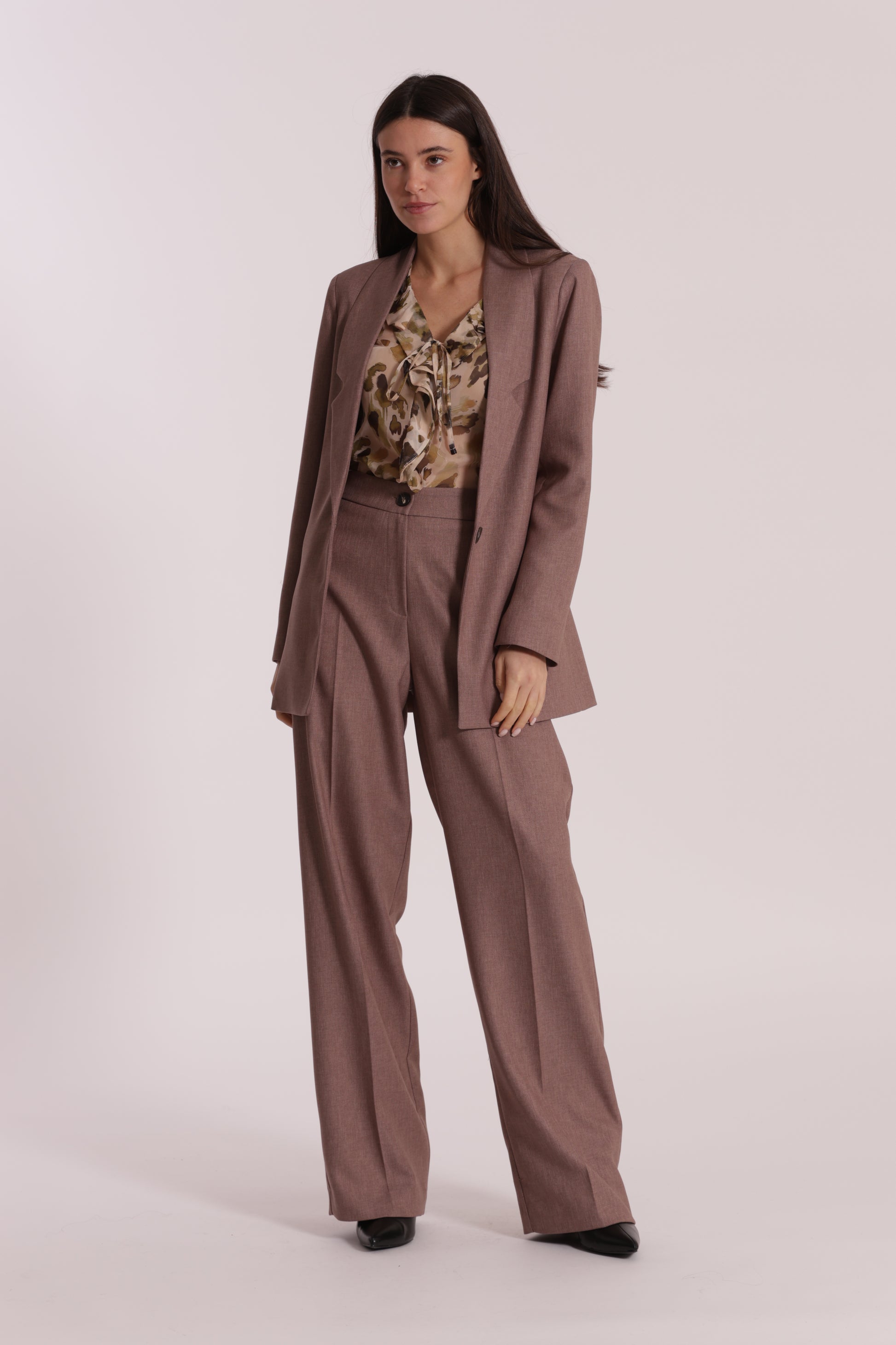 PANTALONE PALAZZO IN TESSUTO FIAMMATO