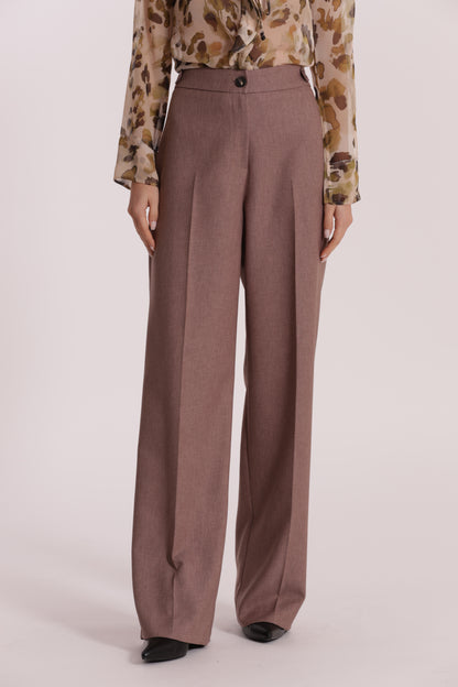 PANTALONE PALAZZO IN TESSUTO FIAMMATO