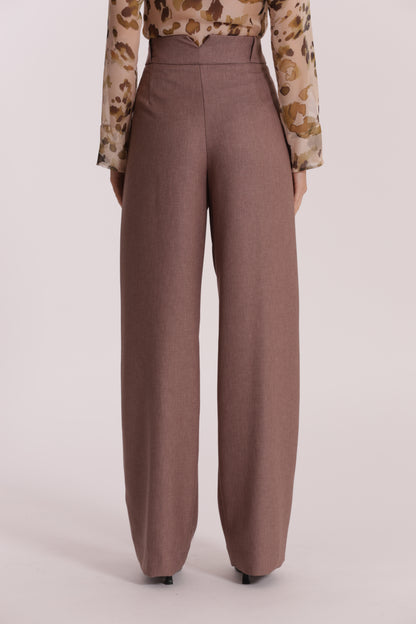 PANTALONE PALAZZO IN TESSUTO FIAMMATO