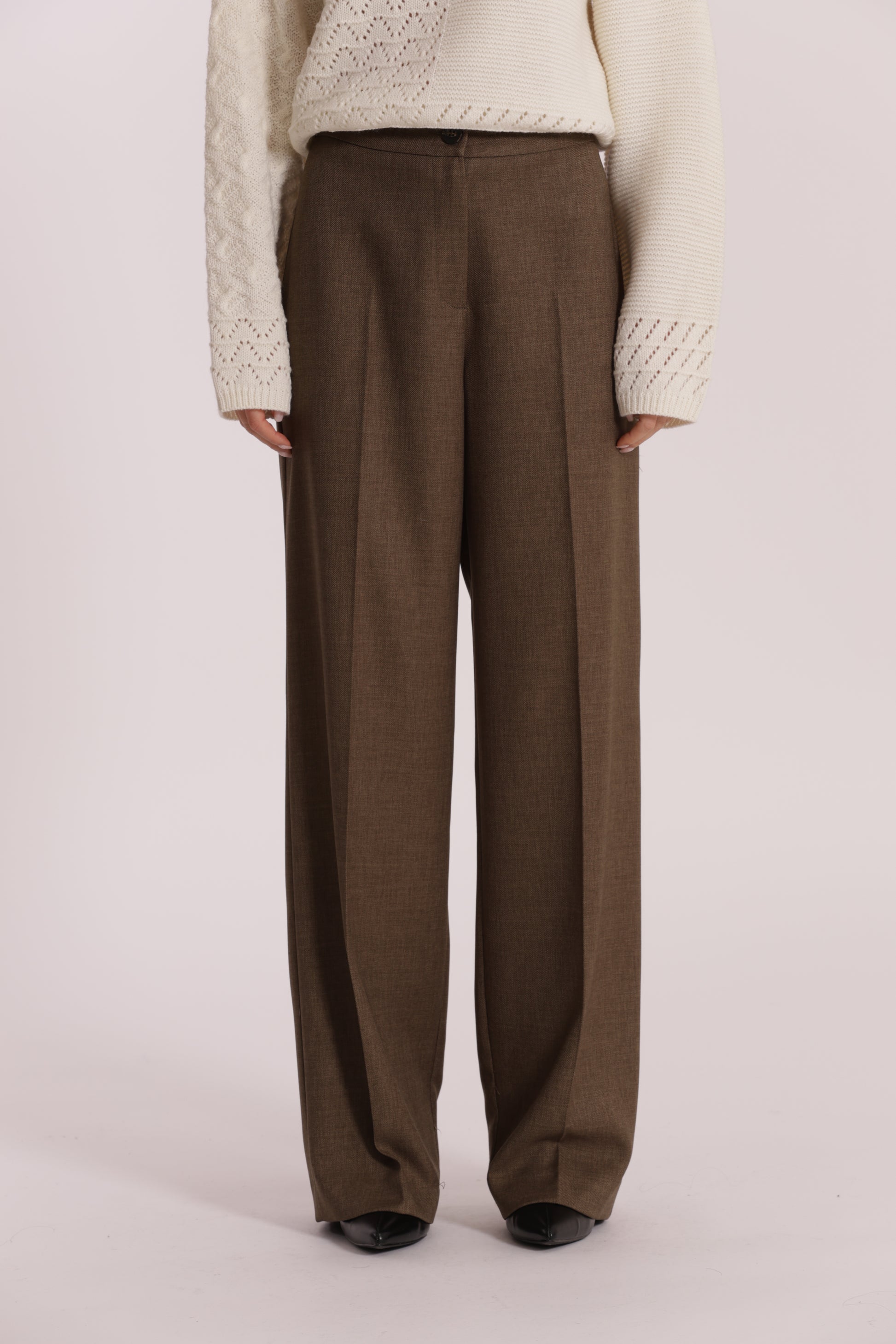 PANTALONE PALAZZO IN TESSUTO FIAMMATO