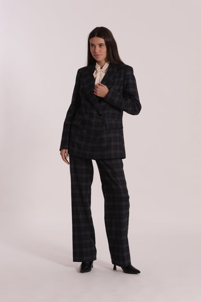 PANTALONE DRITTO TESSUTO CHECK
