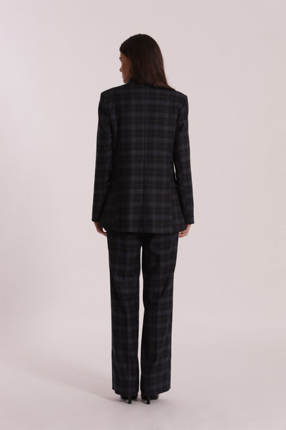 PANTALONE DRITTO TESSUTO CHECK
