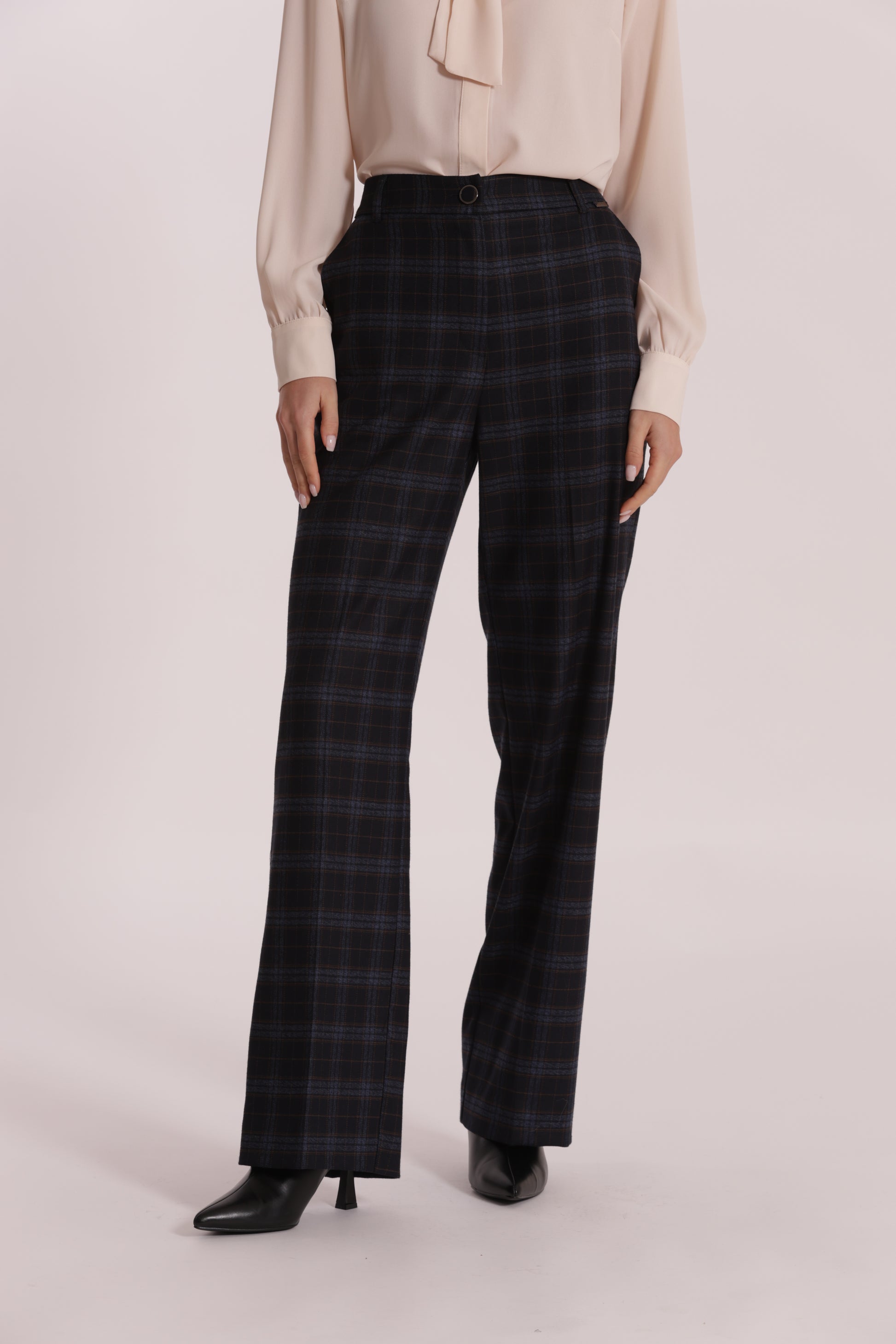 PANTALONE DRITTO TESSUTO CHECK