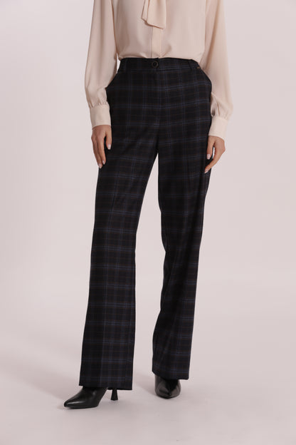PANTALONE DRITTO TESSUTO CHECK