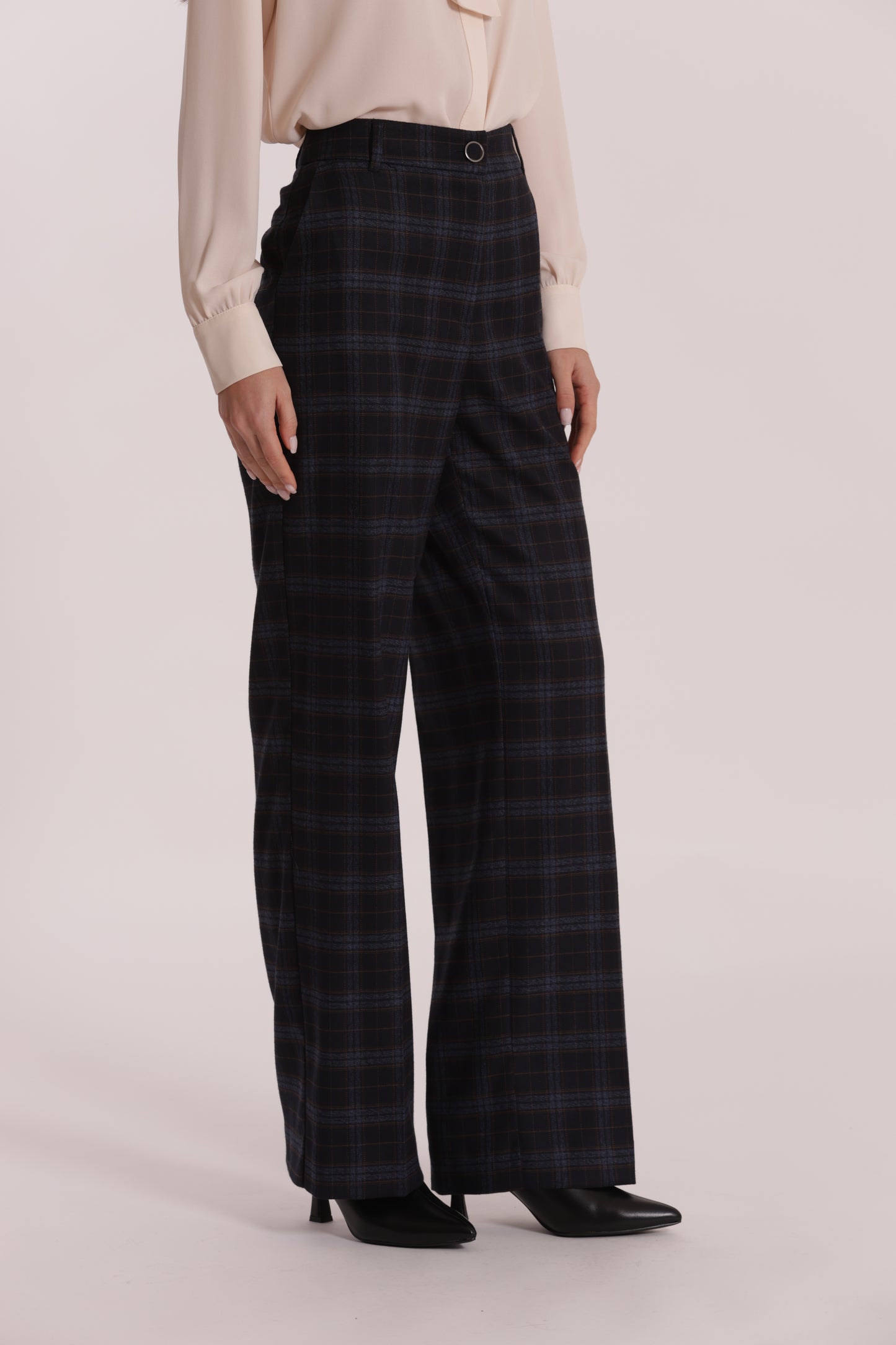 PANTALONE DRITTO TESSUTO CHECK