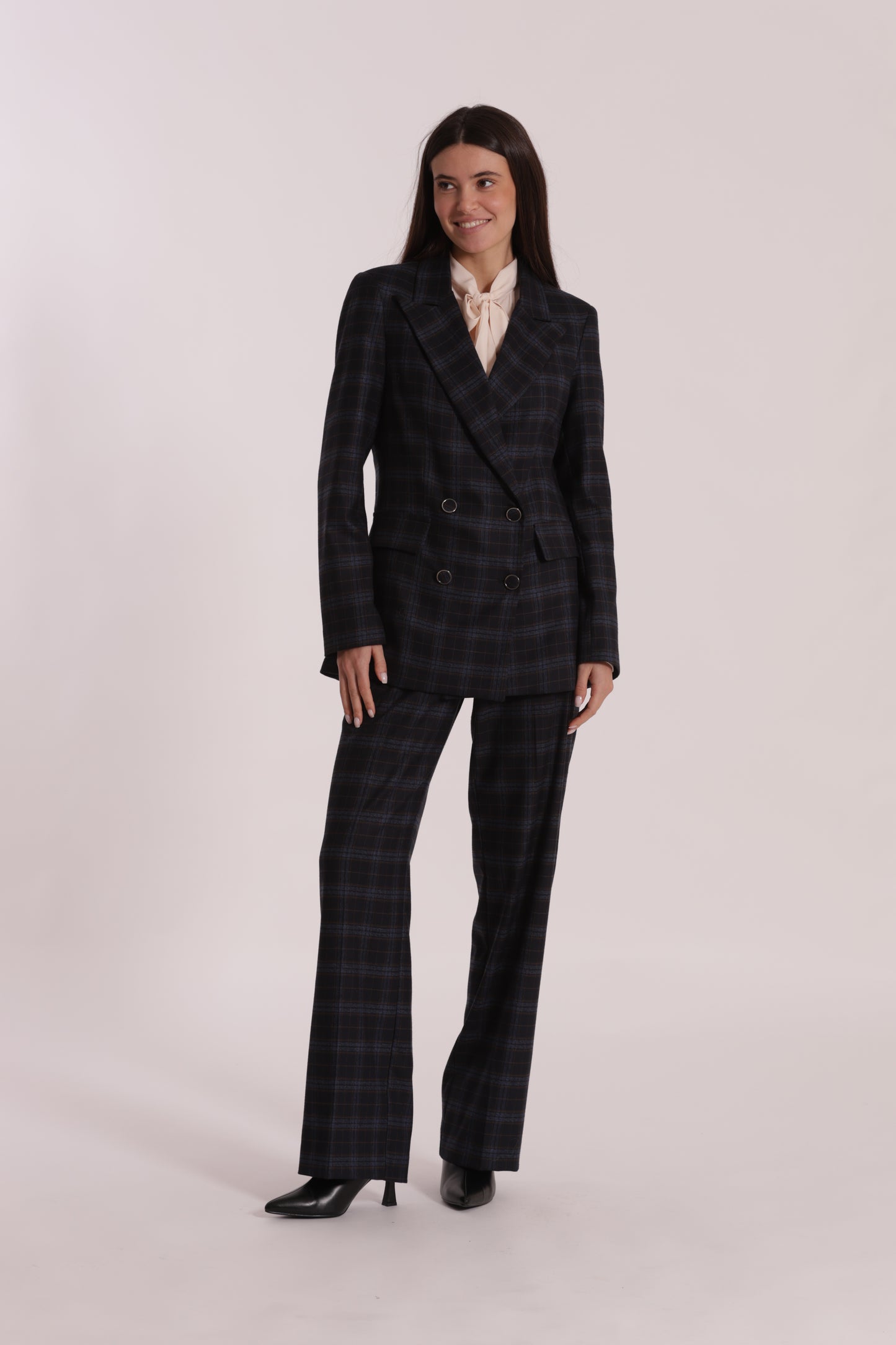 PANTALONE DRITTO TESSUTO CHECK