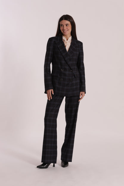 PANTALONE DRITTO TESSUTO CHECK
